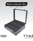 TYME Premium Watch Collection Box 8 Slot Aluminium