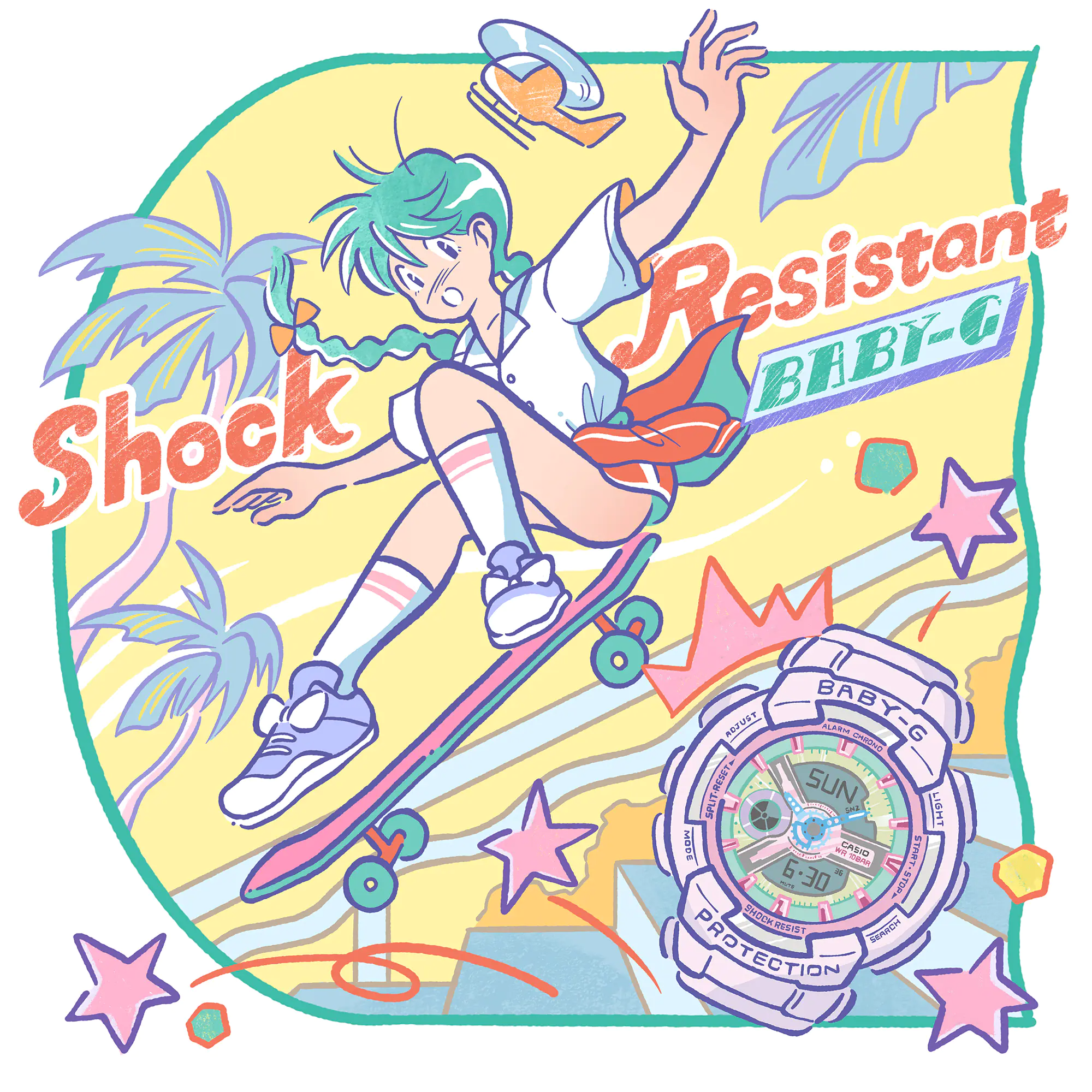 Casio Baby-G BA-110XPM-6A Analog-Digital Combination