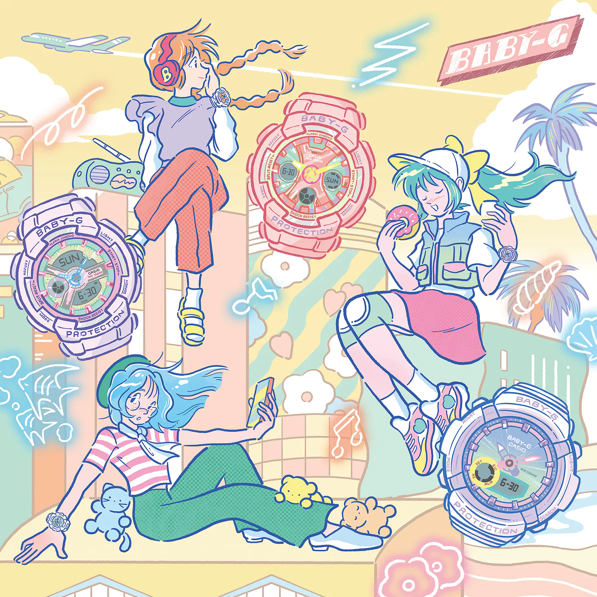 Casio Baby-G BA-110XPM-6A Analog-Digital Combination