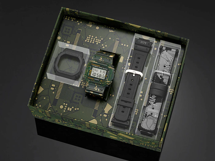 Casio G-Shock Circuit Board Camouflage DWE-5600CC-3D Digital