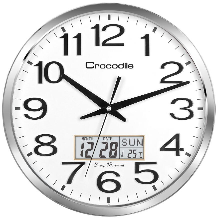Crocodile CWD0593WLKS Clock with Digital Date