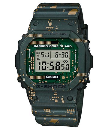 Casio G-Shock Circuit Board Camouflage DWE-5600CC-3D Digital