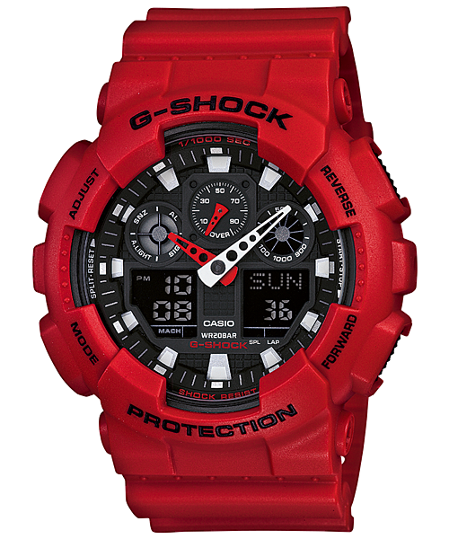 Casio G-Shock GA-100B-4A Analog-Digital Combination