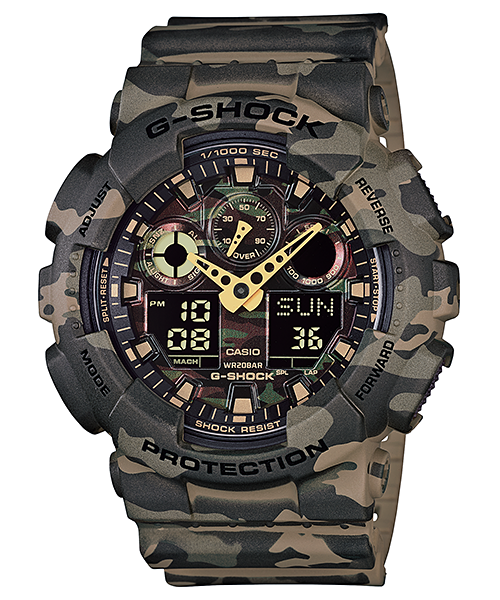 Casio G-Shock GA-100CM-5A Analog-Digital Combination