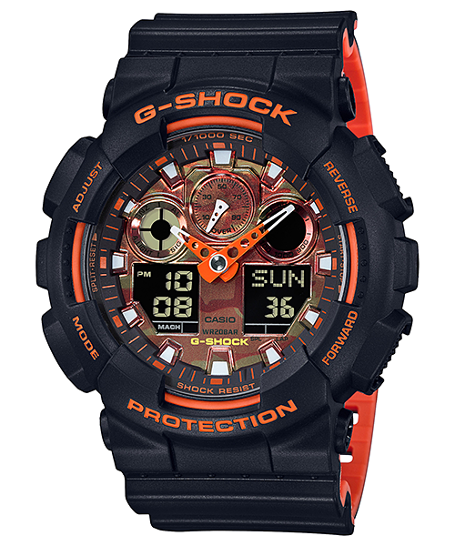 Casio G-Shock GA-100BR-1A Analog-Digital Combination