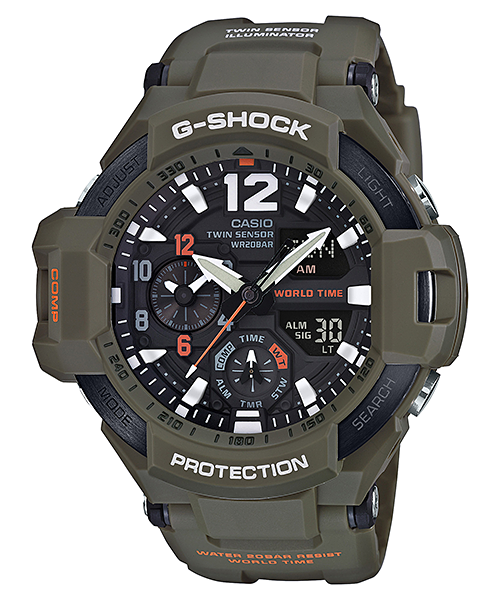 Casio G-Shock GA-1100KH-3A Analog-Digital Combination